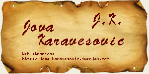 Jova Karavesović vizit kartica